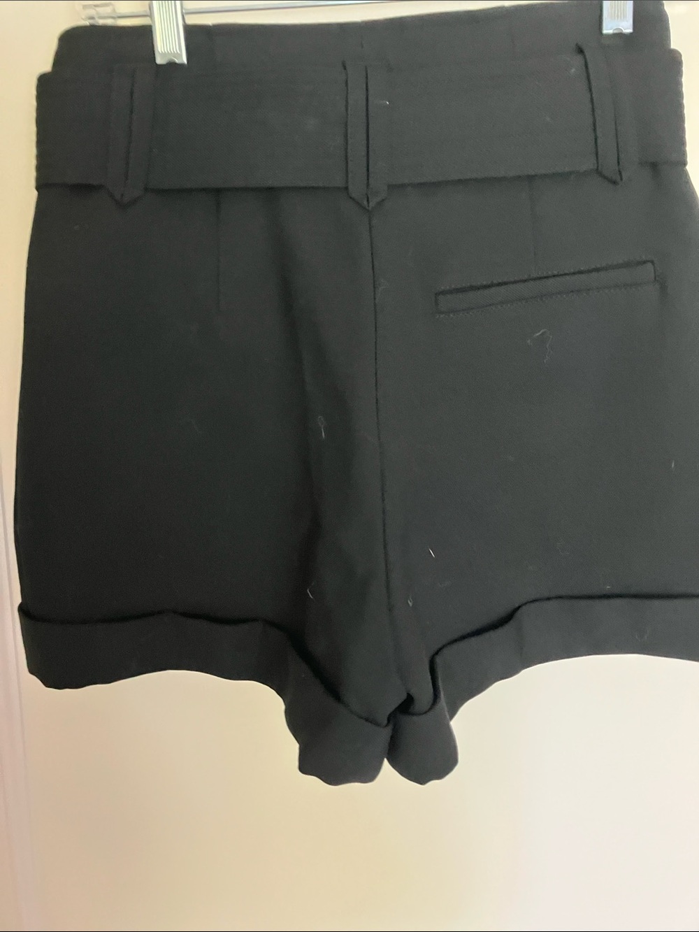 Sezane High-Waist Black Belted Women's Shorts - Picture 4 of 8